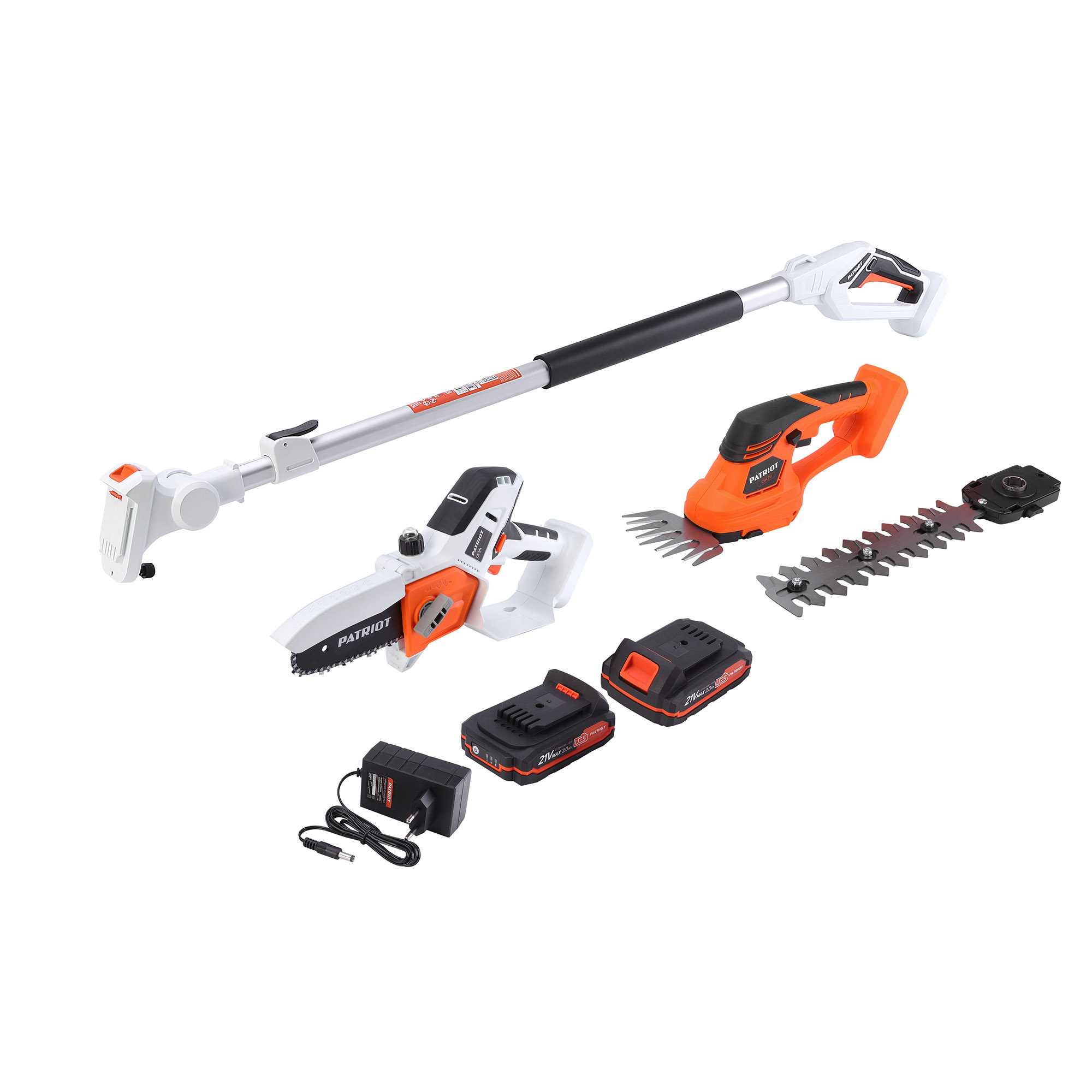 Набор аккумуляторного инструмента Patriot CS211(пила, ножницы, удлинитель, 2 акб и ЗУ) Набор аккумуляторного инструмента Patriot CS211(пила, ножницы, удлинитель, 2 акб и ЗУ)