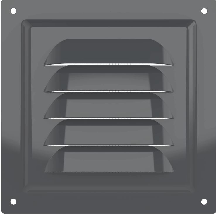 Решетка вент. ЭРА 125х125 1212МЭ Gray