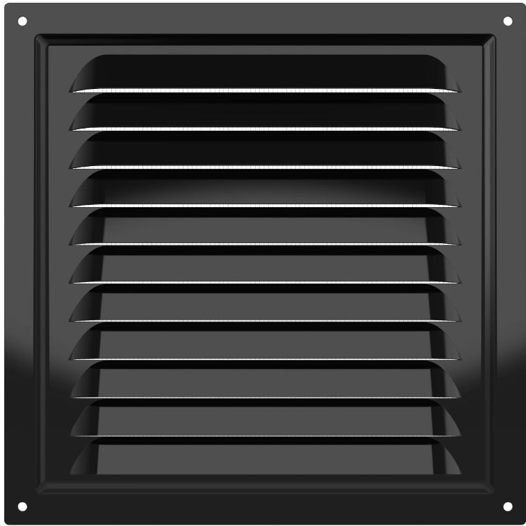 Решетка вент. ЭРА 200х200 2020МЭ Black