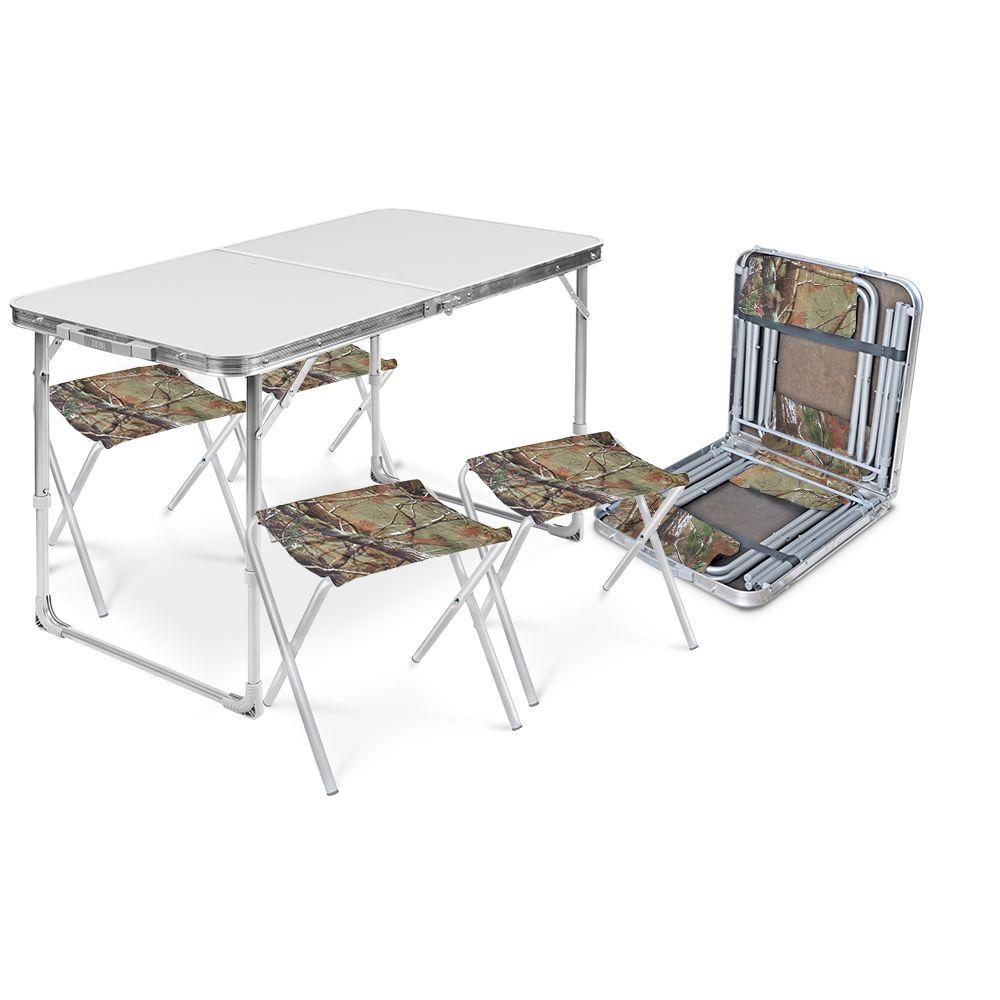 Набор стол + 4 стула Nika CCT-K2 1000x500x445/610 мм влагостойкий 