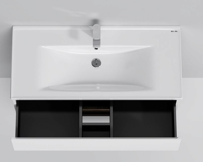 Тумба напольная  Am.Pm X-Joy 100см 2 ящика, цвет  белый глянец M85AFSX1002WG