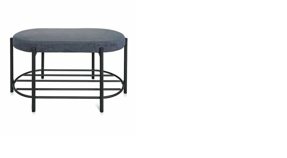 Банкетка LAKSI БАТТЕН с полкой муссон мет.каркас