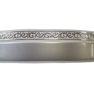 Декоративная лента 50мм СЛ-018Л серебро с узором РФ