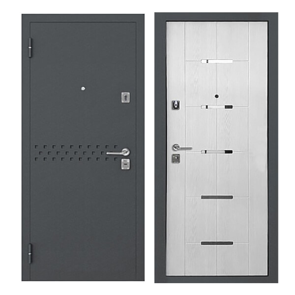 Дверь металлическая SalvaDoor N1 серый муар 960R