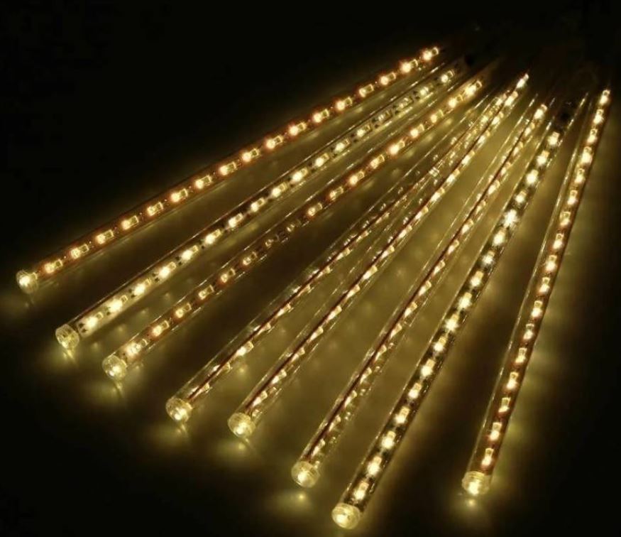 Гирлянда Сосульки Желтые 30см (8шт) 9532