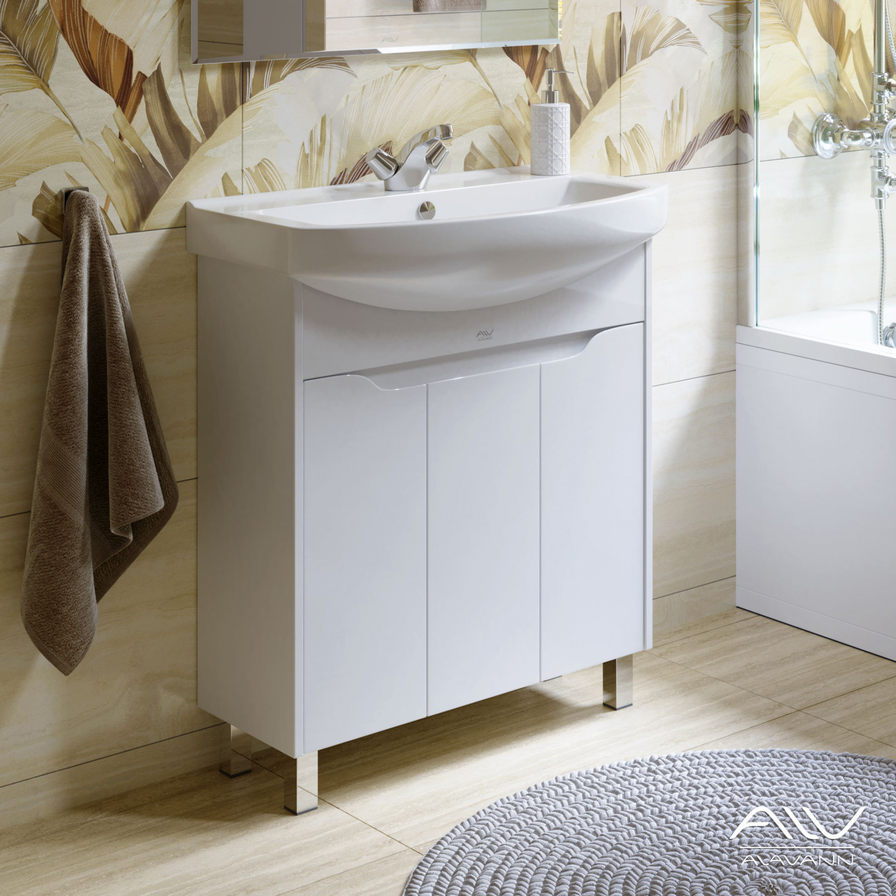 Тумба Crystal 75 под раковину Best-75, цвет белый Alavann Тумба Crystal 75 под раковину Best-75, цвет белый Алаванн