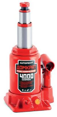 Домкрат гидравлический бутылочный AutoProfi 4т H-380мм DT04