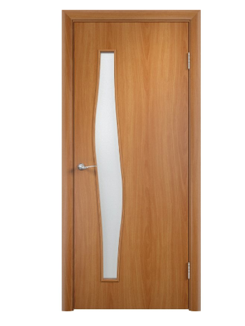 Дверь межкомнатная Волна стекло миланский орех 90