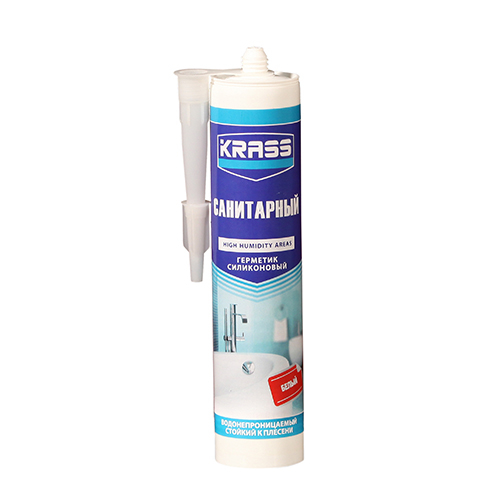 Герметик KRASS силиконовый санитарный белый 300мл