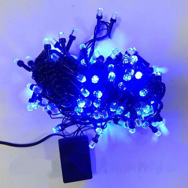 Гирлянда Черный провод 100 70 LED синий