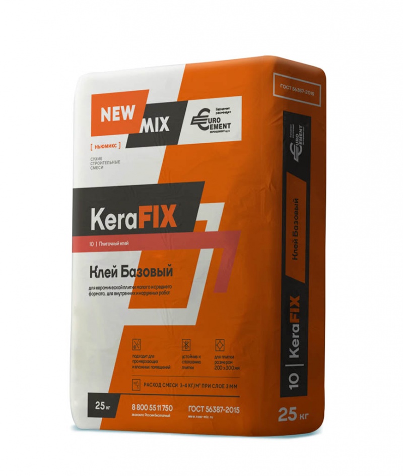 Клей для плитки базовый NewMix KeraFIX 25 кг