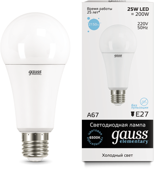 Лампа Gauss LED Elementary A67 35W E27 6500K