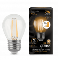 Лампа Gauss LED Filament Шар 7W E27 2700K