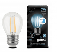 Лампа Gauss LED Filament Шар 7W E27 4100K