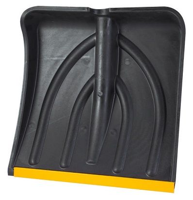 Лопата снегоуборочная пластиковая с планкой без черенка 385х380мм