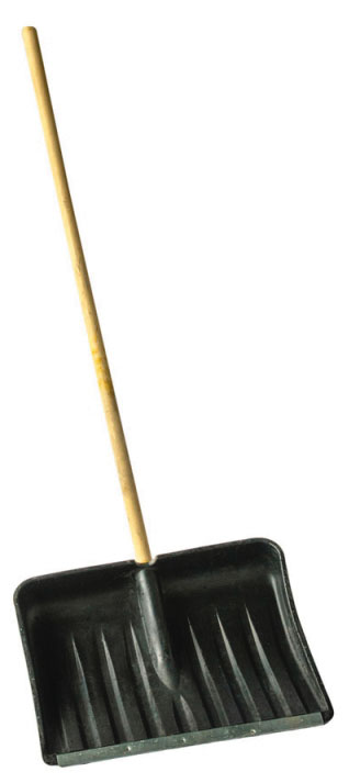 Лопата для уборки снега пластмассовая с черенком 512x408мм
