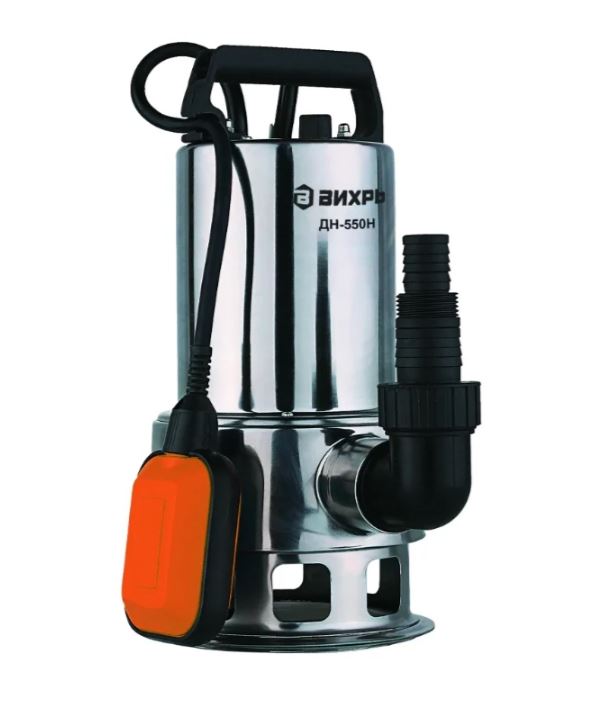 Насос дренажный Вихрь ДН-550Н 550Вт 10020л/ч 8/8м 35мм Насос дренажный Вихрь ДН-550Н 550Вт 10020л/ч 8/8м 35мм
