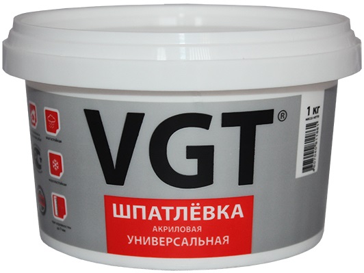Шпатлевка VGT для наружних и внутренних работ 1.7кг