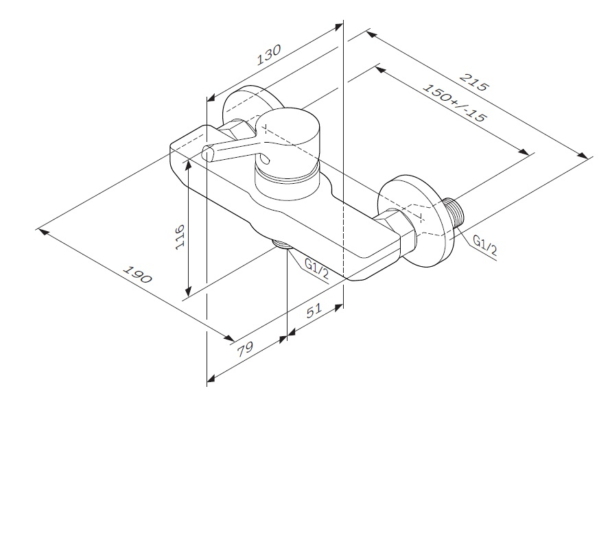 Смеситель для душа Am.Pm X-Joy S F85B20000 хром