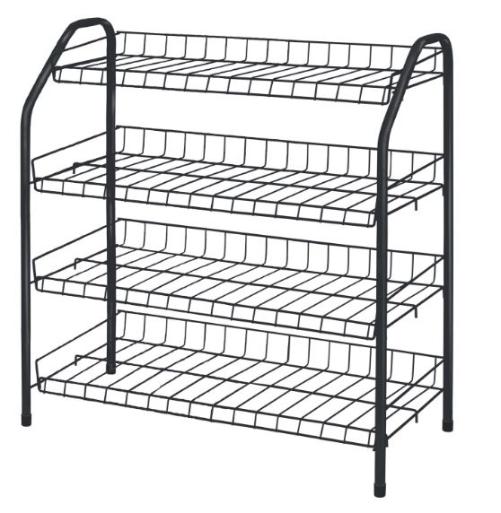 Этажерка 1 для обуви разборная  700х660х300 4 полки ЭТ1 черный