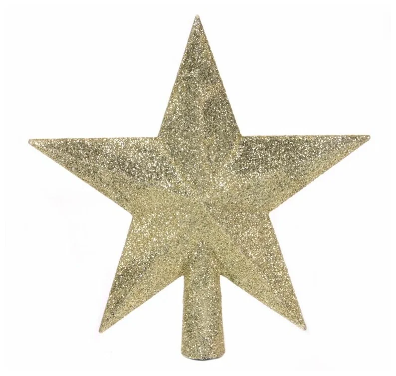 Макушка Т004 Звезда 12см золото блестки