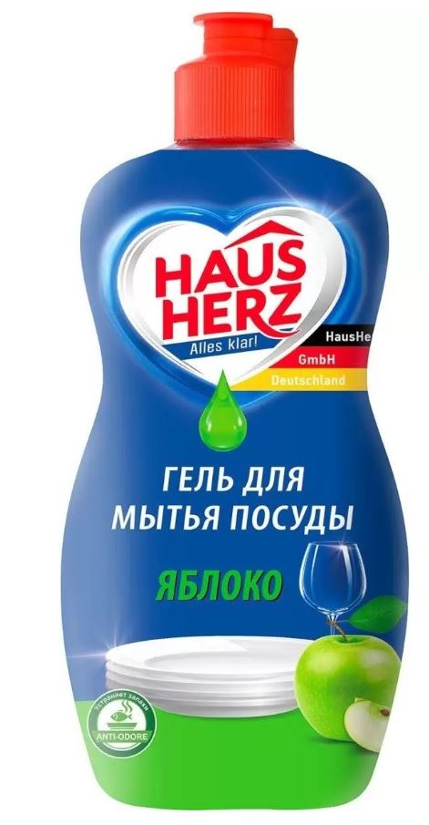 Ср-во д/мытья посуды Haus Herz яблоко 450мл