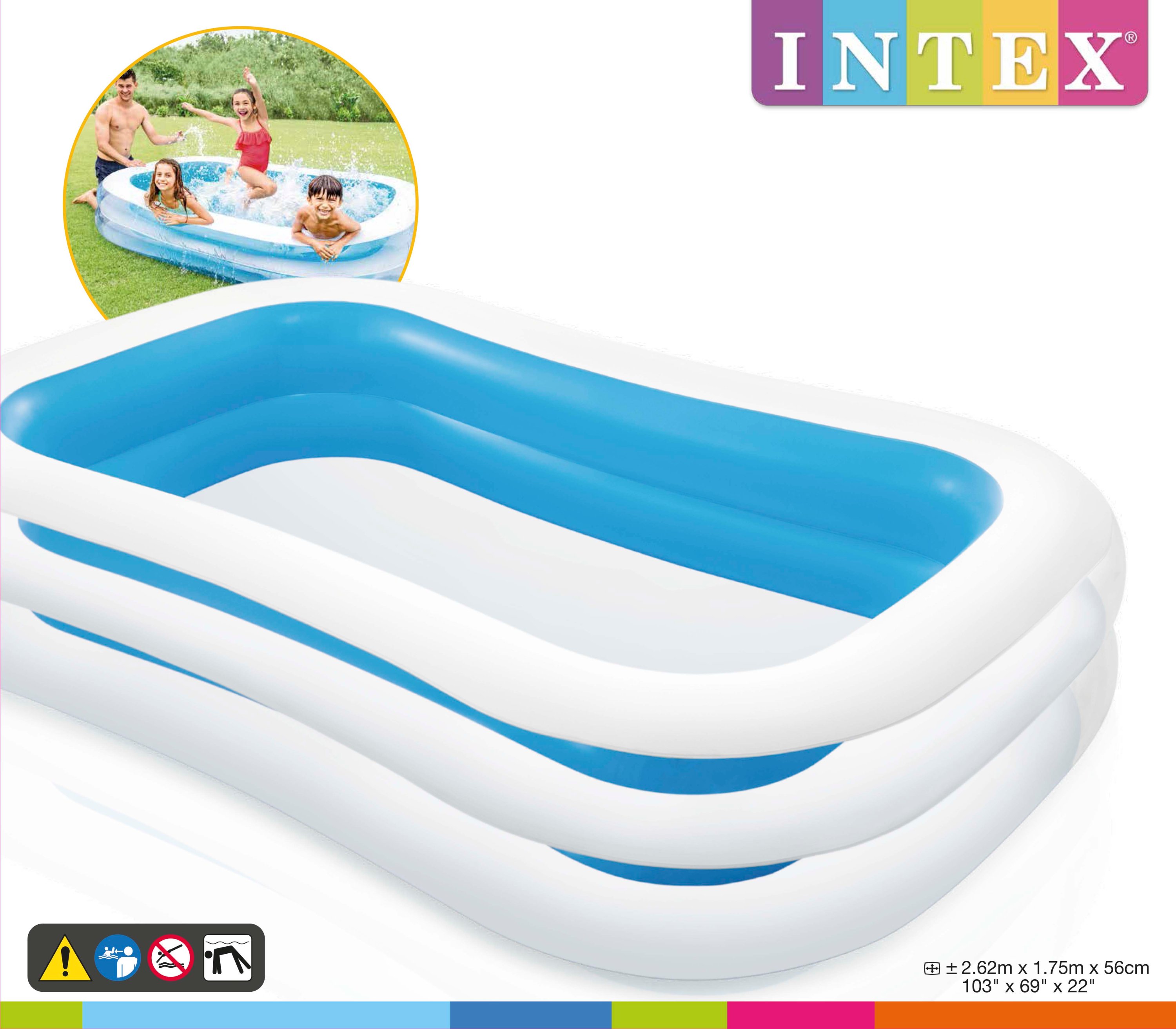 Бассейн Intex Семейный 2кольца 56483