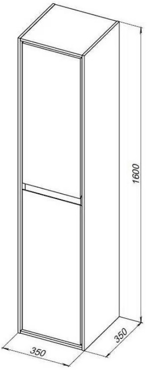 Пенал AQUANET Милан 35 дуб рустикальный 336388 Пенал AQUANET Милан 35 дуб рустикальный 336388