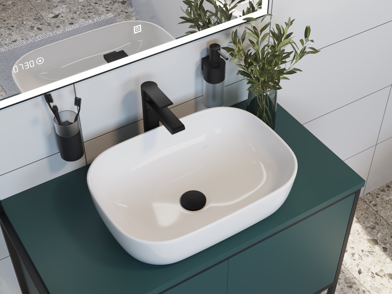 Раковина на столешницу MODUO 50 SQUARE 0 отверстий,  63570