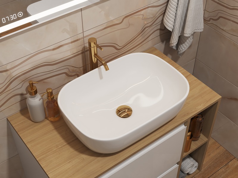Раковина на столешницу MODUO 50 SQUARE 0 отверстий,  63570