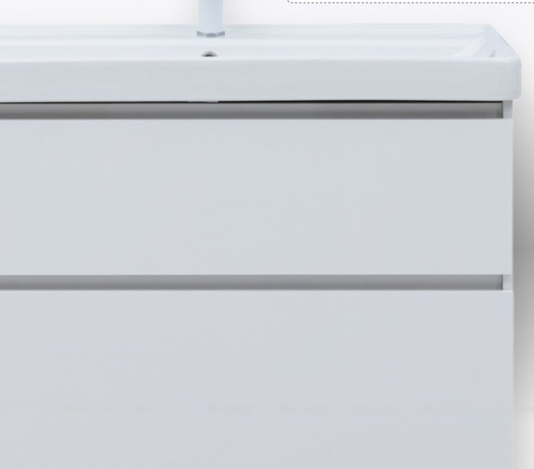 Тумба Вега 70 напольная 2 ящика  белый глянец (344122)